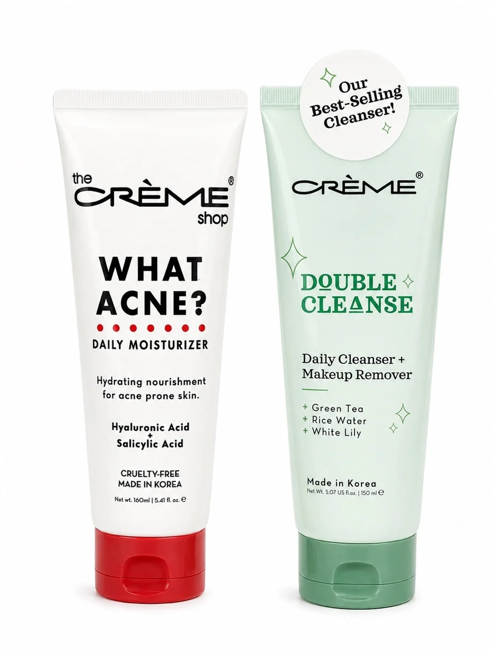 The Crème Shop Daily Moisturizer Daily Cleanser-Makeup Remover -